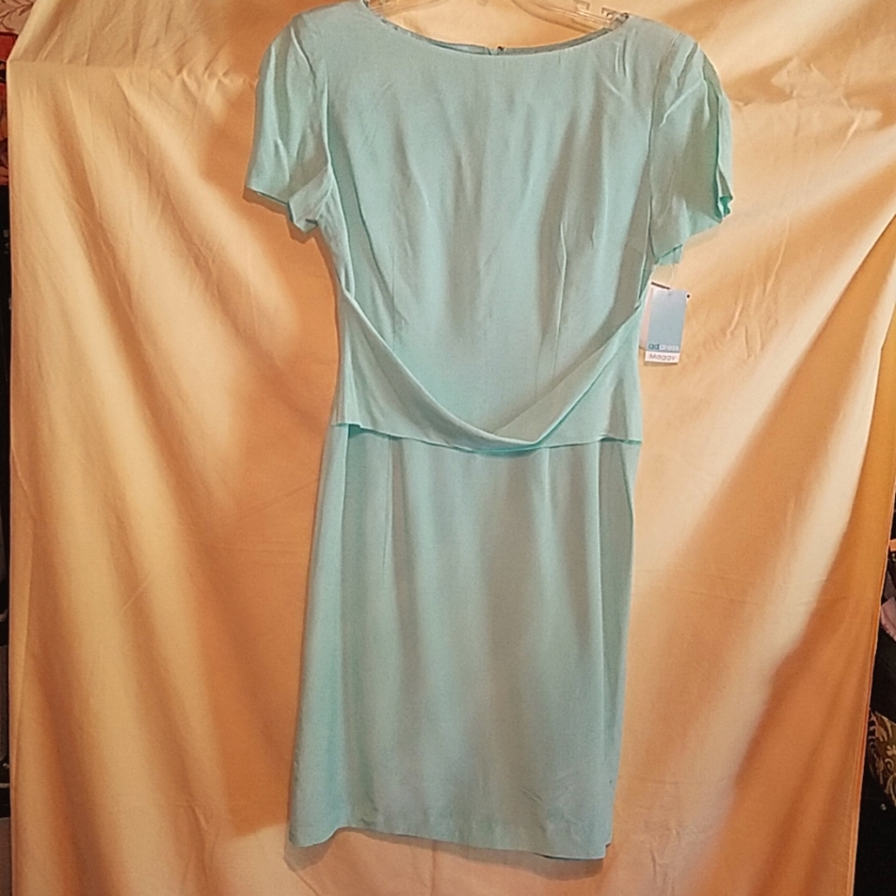 ADdress Maggy aqua silk dress size 8
